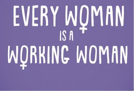 Design showing fact that all women work 