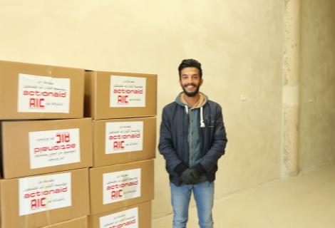 Khlaid Al-Sheikh is a member of ActionAid Palestine youth groups who volunteered in preparedness and response actions for combating COVID-19 in Bethlehem in the south of West Bank  