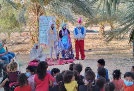 Children living in the Jordan Valleys are enjoying theater performances implemented by a youth initiative supported by ActionAid Palestine   through its program  of “ Civil and Democratic Participation of Palestinian Youth”  within  its efforts to respond to COVID-19 in Occupied Palestinian territory. 