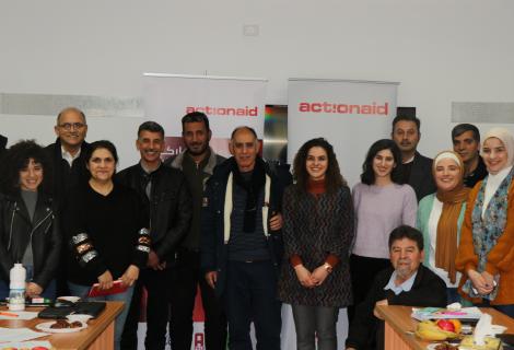 Picture of signing ceremony of renewing partnership with Palestinian organizations to support Palestinian youth  