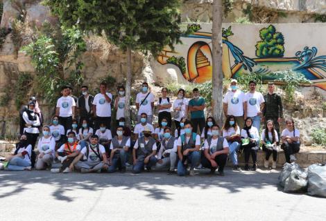 A number of young volunteers from Alternative Information Center are participating in voluntary activities to save environment in Bethlehem in the south of West Bank within the activities of ActionAid Palestine’s programme “Civil and Democratic Participation of Palestinian Youth” on the occasion of International Youth Day     