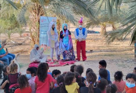 Children living in the Jordan Valleys are enjoying theater performances implemented by a youth initiative supported by ActionAid Palestine through its program of “ Civil and Democratic Participation of Palestinian Youth” within its efforts to respond to COVID-19 in Occupied Palestinian territory.