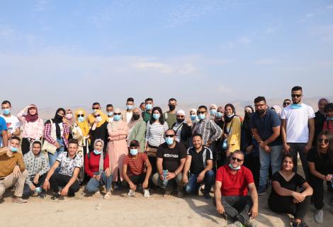 Photo of Youth group of ActionAid Palestine during their solidarity visit with residents of the Jordan Valleys -Ein-Al-Sakout -North Jordan Valleys-West Bank-Copy Rights for ActionAid Palestine 2020  