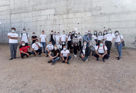 Photo for young volunteers from youth groups of ActionAid Palestine during voluntary work during COVID-19 crisis in West Bank-Palestine -Copy Rights for ActionAid Palestine 2020