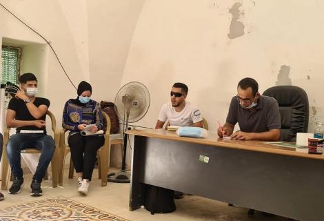 Photo to one of youth groups that ActionAid Palestine supported during COVID-19 to lead advocacy campaigns to claim the rights of young Persons with Disability and ensure have access to services -Hebron-West Bank -Palestine