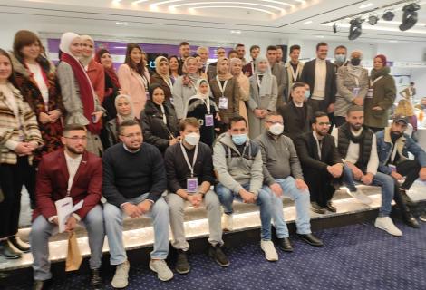 - photo of young entrepreneurs, and representatives of local, international organizations, investors, businessmen in MSMEs & Entrepreneurship forum within Yunus Social Business Festival that AAP and its partners organized within the activities of the project of “Start your Business” funded by the Italian Agency for Development Cooperation (AICS) in partnership with International Voluntary Service for Development (VIS )- Hebron governorate -West Bank -Copy Rights for ActionAid Palestine 2022