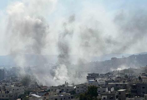 صورة لمخيم جنين للاجئين الفلسطينين خلال شهر تموز لعام 2023