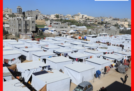 صورة لمخيمات النزوح في مدينة رفح في قطاع غزة خلال التصعيد العسكري الإسرائيلي لعام 2023\2024