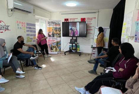 Participants in women's leadership training