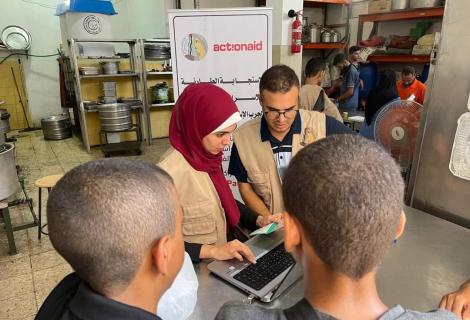 Photo for preparation for rice meals through ActionAid’s Partner’s Palestinian Development Women Studies Association (PDWSA)