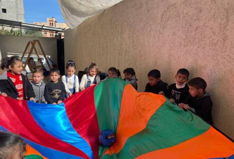 Photo for children in Gaza strip during psychosocial support activities -Gaza 2024