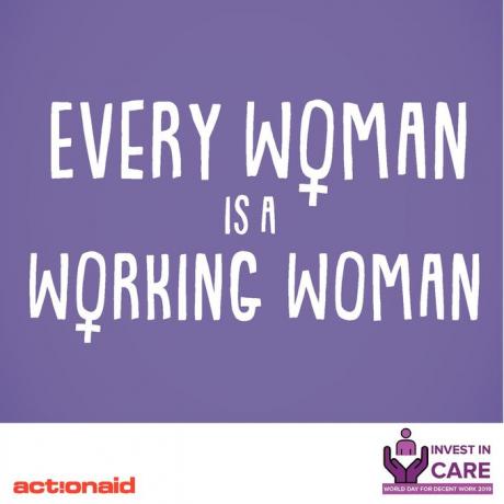 Design showing fact that all women work 