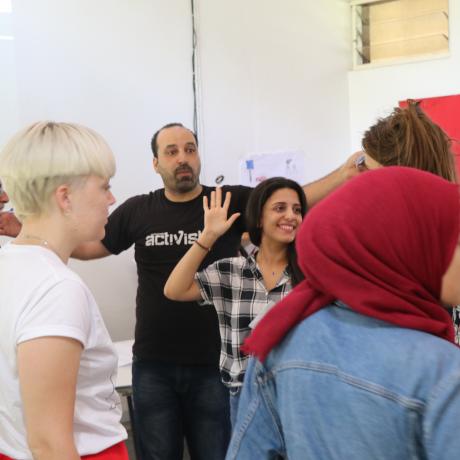 Isra’a Jum’ah( 29 years old) is a Palestinian refugee young woman from Ein El Hilweh camp south of Saida in south Lebanon and was one of 23 participants in the second international Youth Gathering(IYG) in solidarity with Palestine organized by ActionAid Palestine in Tanzania .