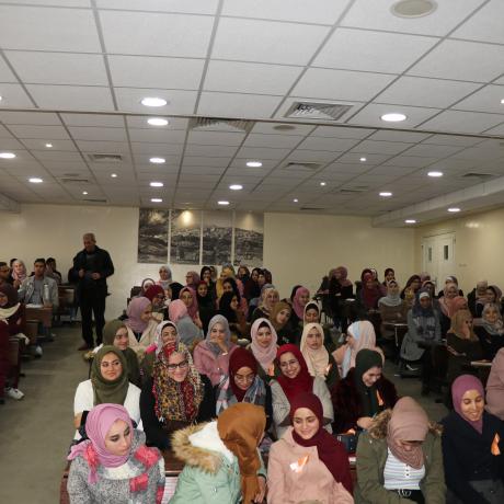 ActionAid Palestine(AAP) supported today a raising awareness session on issue of  Gender Based Violence(GBV) and 16 days campaign for ending GBV targeting  more than 120 students from Hebron university.