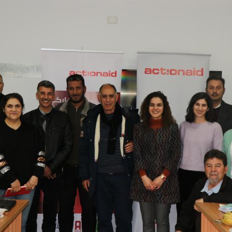 Picture of signing ceremony of renewing partnership with Palestinian organizations to support Palestinian youth  