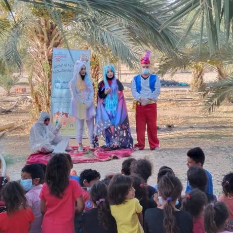 Children living in the Jordan Valleys are enjoying theater performances implemented by a youth initiative supported by ActionAid Palestine   through its program  of “ Civil and Democratic Participation of Palestinian Youth”  within  its efforts to respond to COVID-19 in Occupied Palestinian territory. 