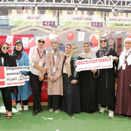Photo of participation of women groups of ActionAid Palestine in one of activities supported by ActionAid Palestine-West Bank -Palestine -Copy rights for ActionAid Palestine. 