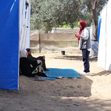 Sahar in the camp