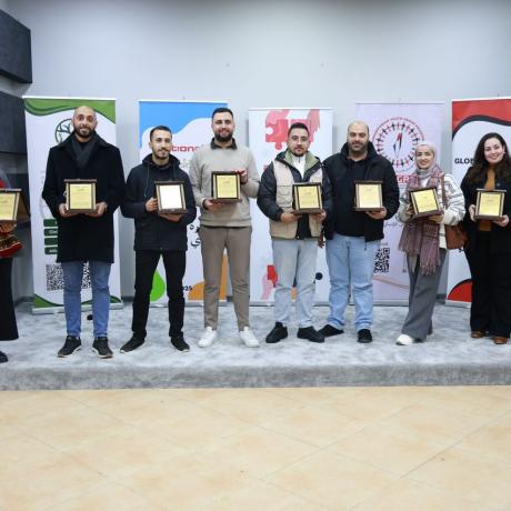 A photo taken during the ceremony honoring initiatives supported by ActionAid Palestine in Ramallah, in January 2025.