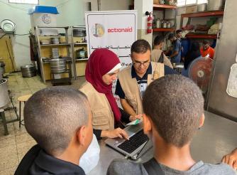 Photo for preparation for rice meals through ActionAid’s Partner’s Palestinian Development Women Studies Association (PDWSA)  